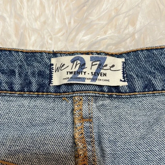 🥳HP🥳 Free People Brea Cutoff Mini Skirt in Mile High Blue - Picture 9 of 10